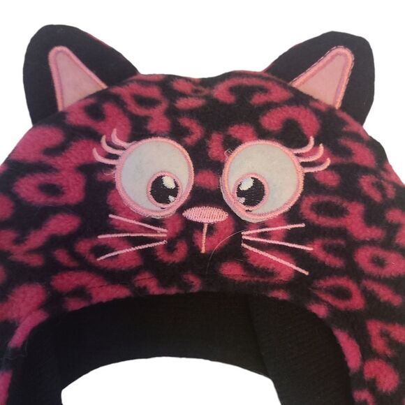 18" Doll Fleece Coat and Kitty Cat Hat Set Pink and Black‎ - Picture 4 of 12